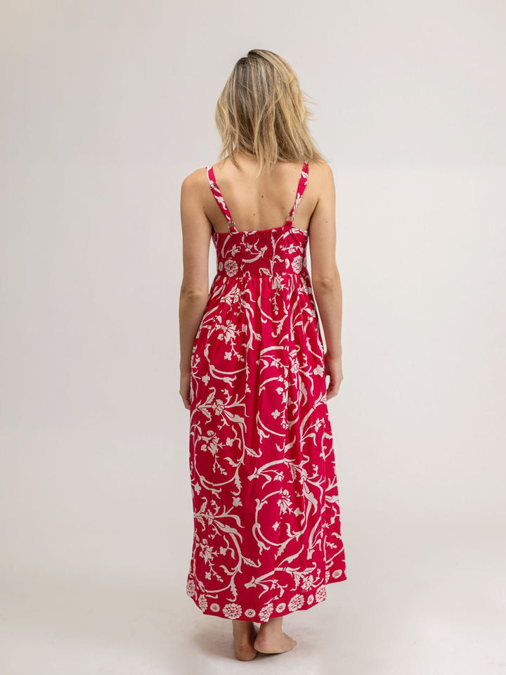 Beau & Ro Dress Small SAMPLE | The Sophia Dress | Pink Jodhpur Swirl | Small