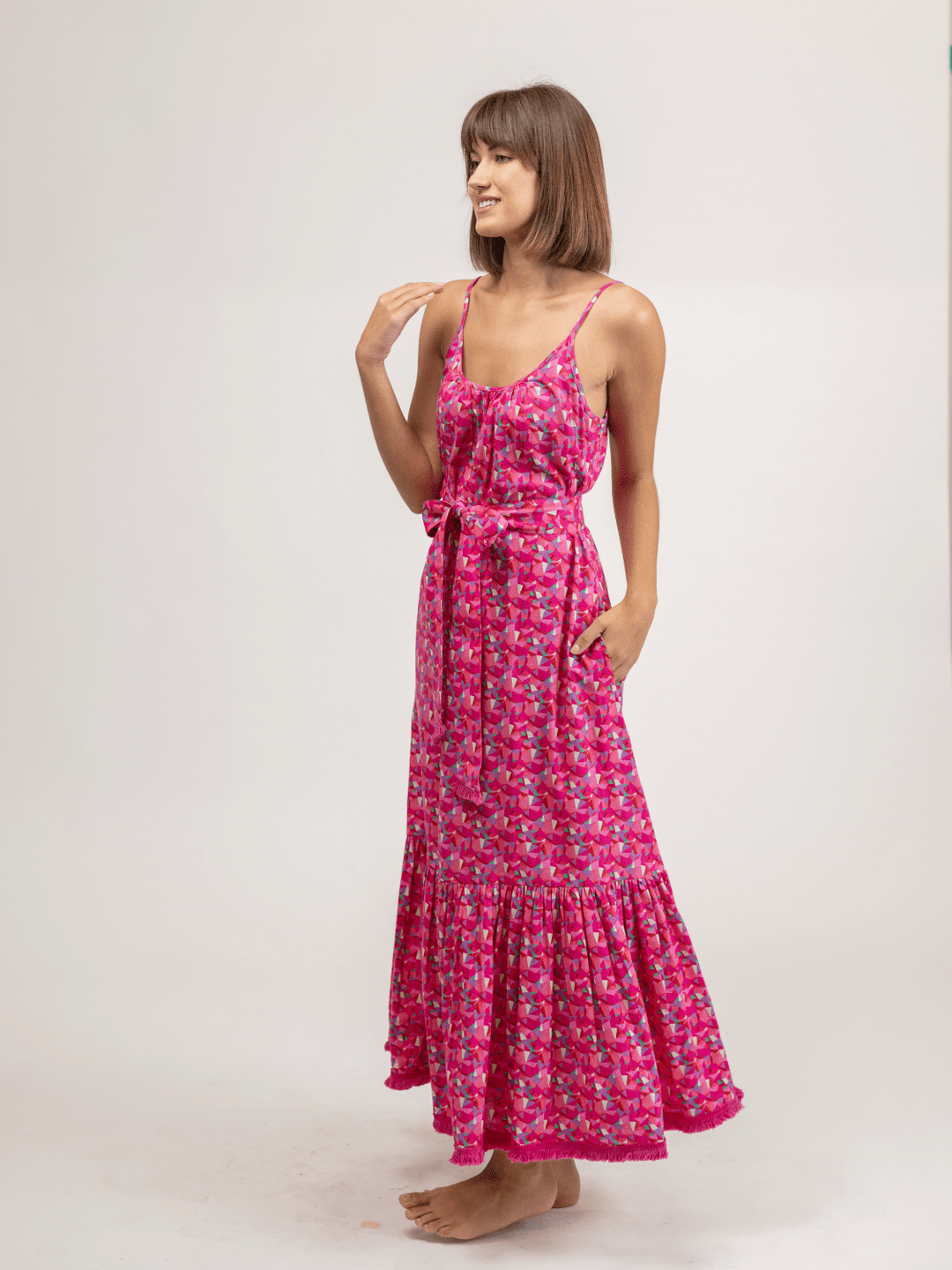 Beau & Ro Dress The Sunny Dress | Alice Colin Pink Geo