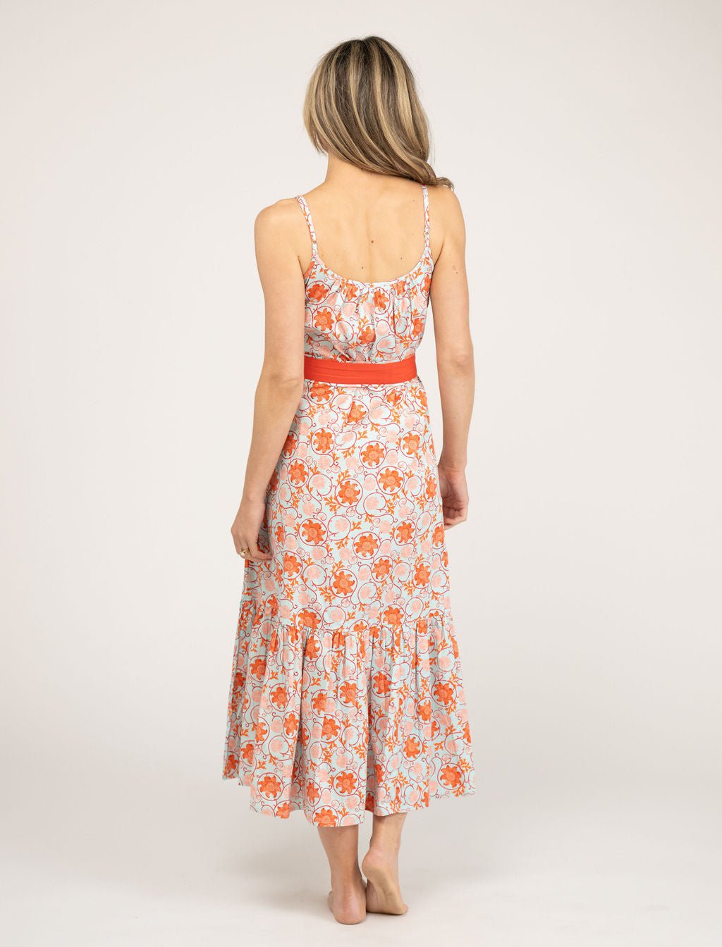 Beau & Ro Dress The Sunny Dress | Red Garden Swirl