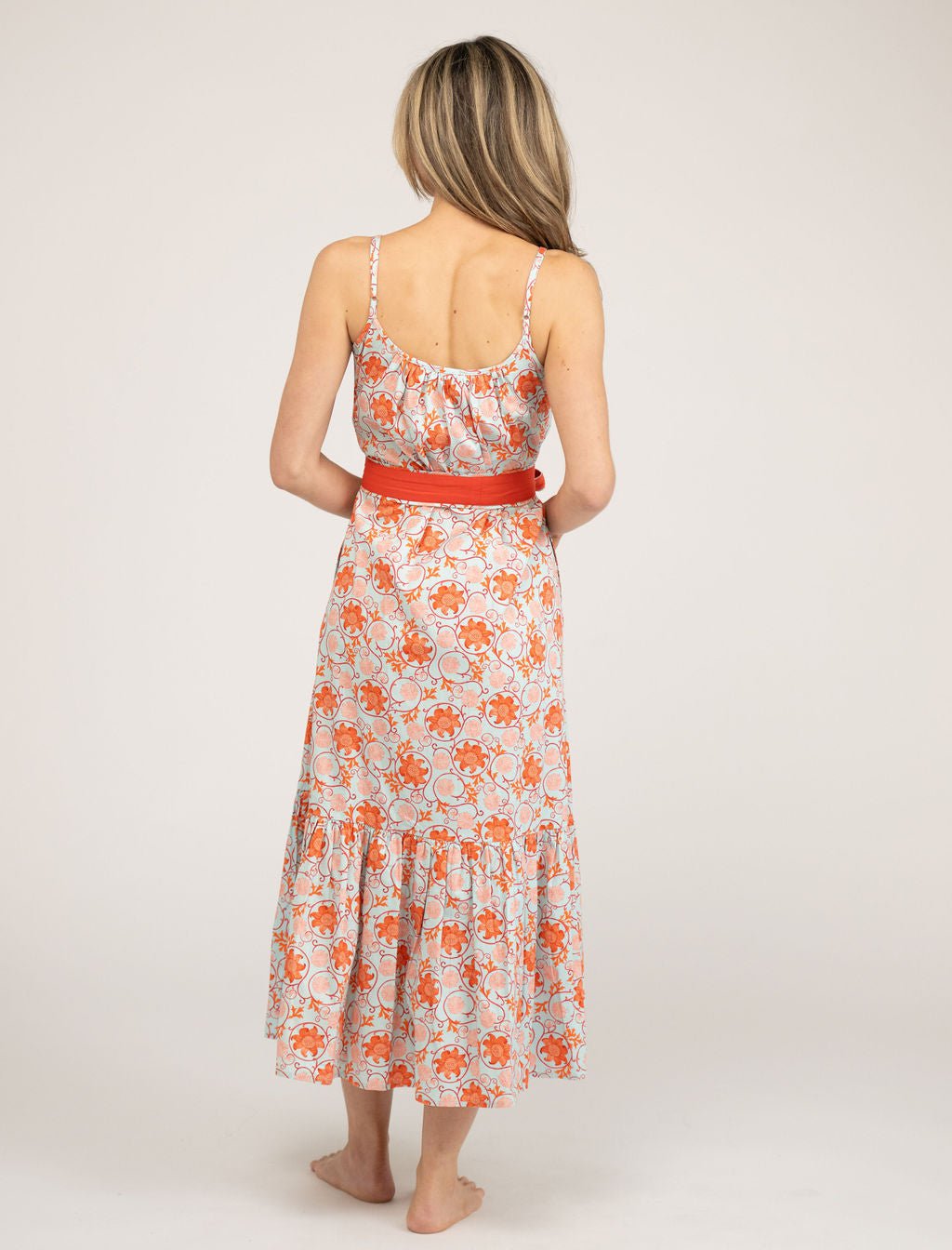 Beau & Ro Dress The Sunny Dress | Red Garden Swirl
