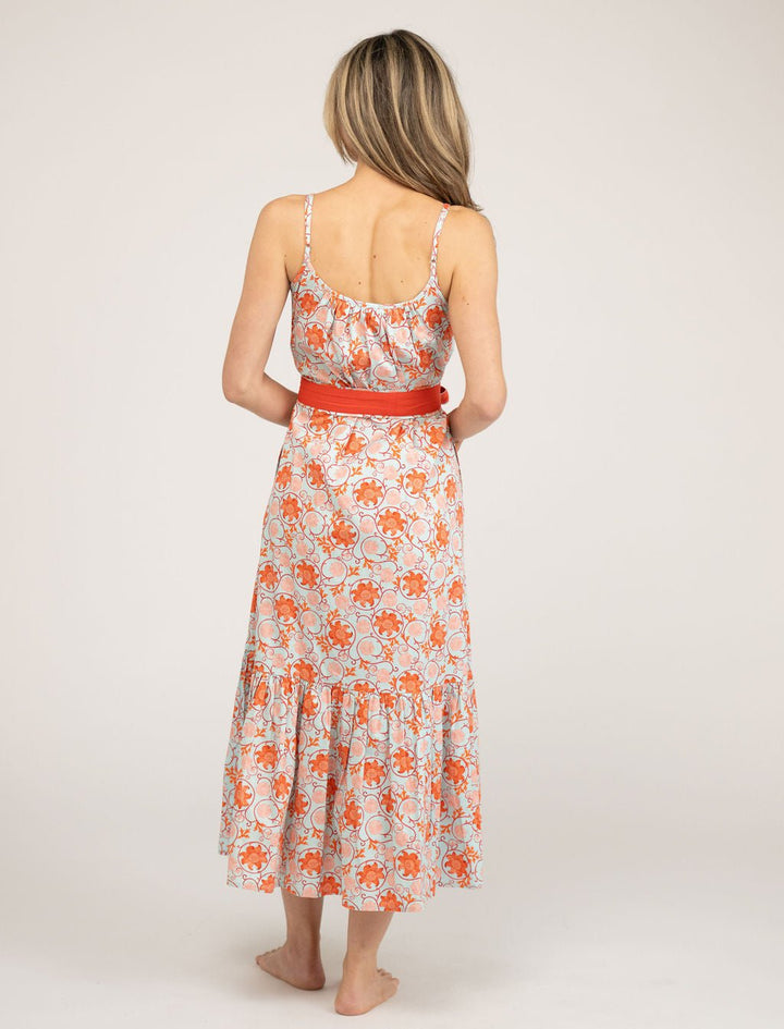 Beau & Ro Dress The Sunny Dress | Red Garden Swirl