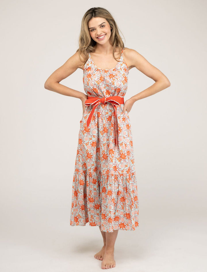Beau & Ro Dress The Sunny Dress | Red Garden Swirl