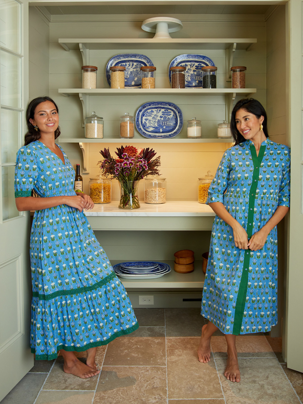 Beau & Ro Dress The Valerie Dress | Blue Fleur