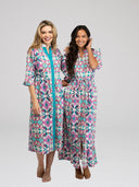 Beau & Ro Dress Small SAMPLE | The Valerie Dress | Pink Peacock | Small