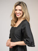Beau & Ro Dress The Waverly Dress | Black Taffeta