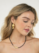 Beau & Ro Earrings Beau & Ro Jewelry | Gold Fish Earring in Crystal