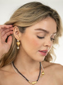 Beau & Ro Earrings Beau & Ro Jewelry | Heart Earring in Rainbow Moonstone