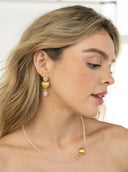 Beau & Ro Earrings Beau & Ro Jewelry | Heart Earring in Rainbow Moonstone