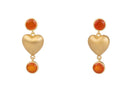 Beau & Ro Earrings Beau & Ro Jewelry | Heart Earring in Red Onyx