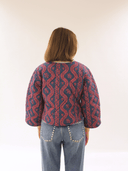 Beau & Ro Jacket Quilted Bow Jacket | Navy Virginia Stripe