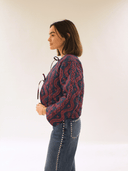 Beau & Ro Jacket Quilted Bow Jacket | Navy Virginia Stripe