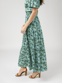 Beau & Ro Matching Set The Abby Top + Skirt Set in Blue Wiley Floral