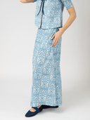 Beau & Ro Matching Set The Louisa Top + Trellis Skirt Set in Blue Mughal Block