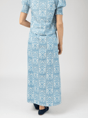 Beau & Ro Matching Set The Louisa Top + Trellis Skirt Set in Blue Mughal Block