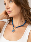 Beau & Ro Necklace 18 Inch Blue Gem Necklace