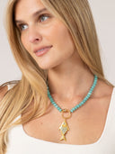 Beau & Ro Necklace 18 Inch Turquoise Gem Necklace