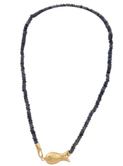 Beau & Ro Necklace Beau & Ro Jewelry | Gold Fish Necklace in Iolite