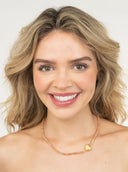 Beau & Ro Necklace Beau & Ro Jewelry | Heart Necklace in Peach Moonstone