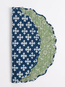 Beau & Ro Placemat Remnant Collection Resist Scalloped Placemats