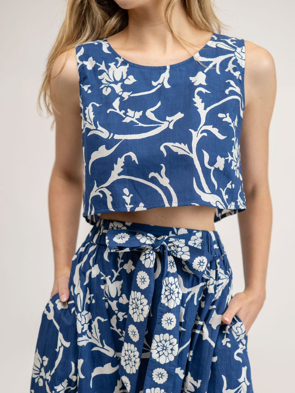 Beau & Ro Skirt Set The Wallis 2-Piece Set | Blue Jodhpur Swirl