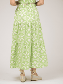 Beau & Ro Skirt Small SAMPLE | The Abby Skirt | Lime Ikat | Small