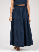 Beau & Ro Skirt Small SAMPLE | The Abby Skirt | Navy Gauze | Small