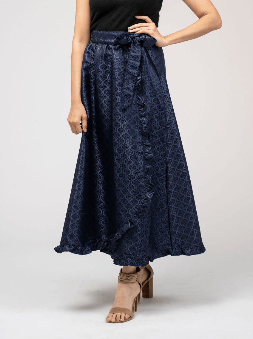 Beau & Ro Skirt Small SAMPLE | The Waverly Skirt | Blue Diamond | Small