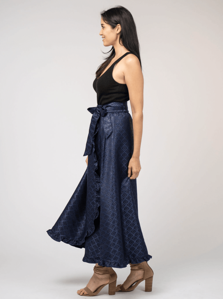 Beau & Ro Skirt Small SAMPLE | The Waverly Skirt | Blue Diamond | Small