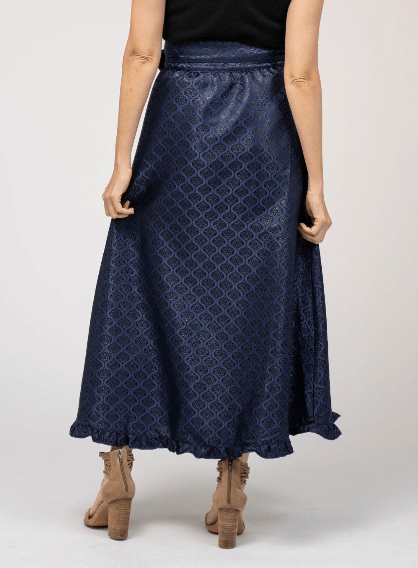 Beau & Ro Skirt Small SAMPLE | The Waverly Skirt | Blue Diamond | Small