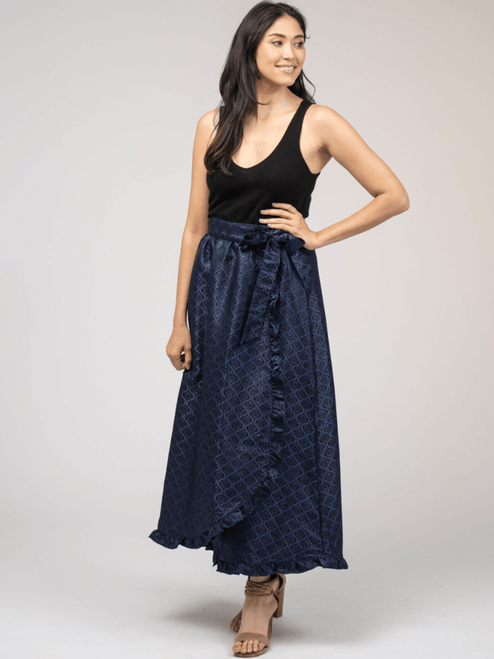 Beau & Ro Skirt Small SAMPLE | The Waverly Skirt | Blue Diamond | Small