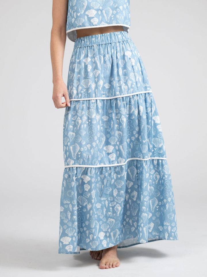 Beau & Ro Skirt The Abby Skirt | Blue Shells