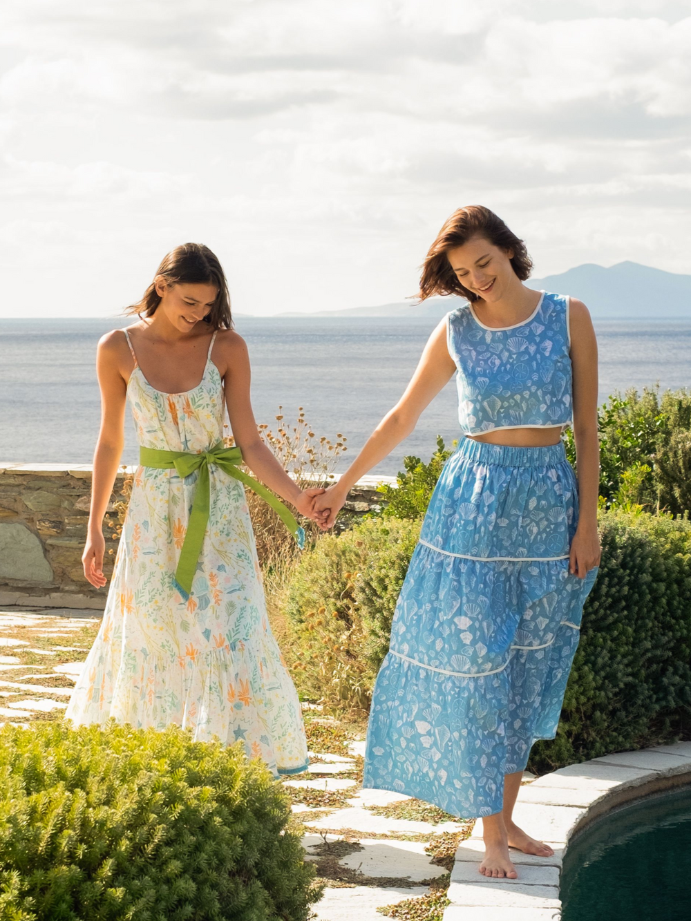 Beau & Ro Skirt The Abby Skirt | Blue Shells