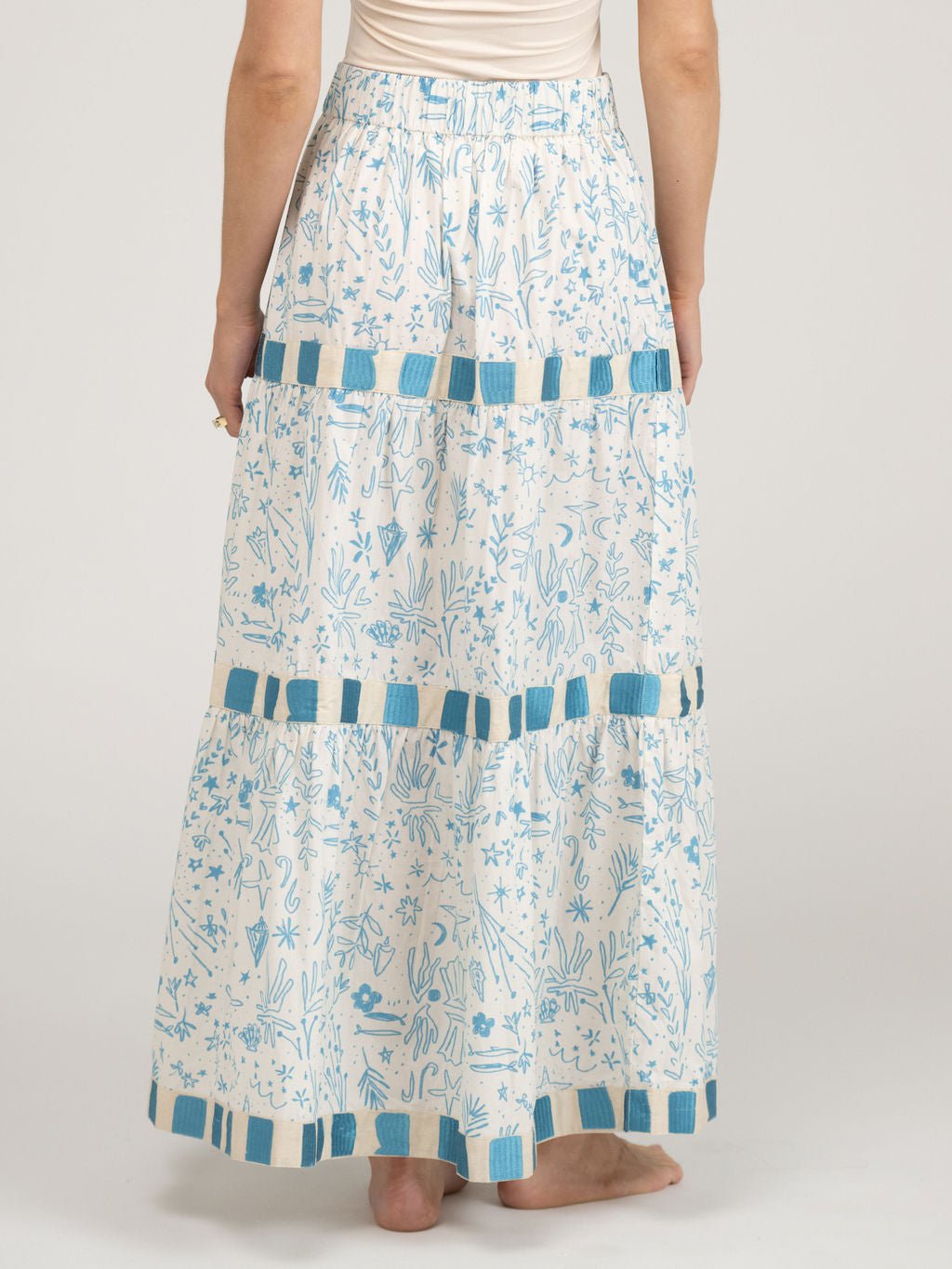 Beau & Ro Skirt The Abby Skirt | Blue Stars & Shells