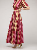 Beau & Ro Skirt The Abby Skirt | Cranberry Bagru Triangle