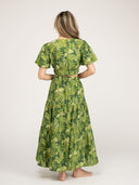 Beau & Ro Skirt The Abby Skirt | Dark Green Palm Leaf