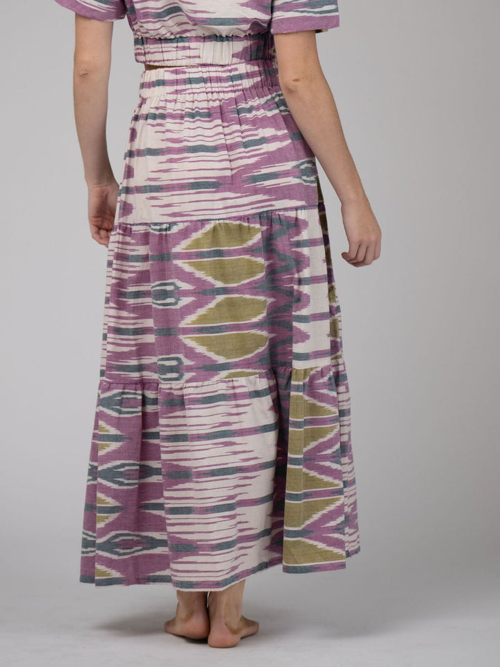 Beau & Ro Skirt The Abby Skirt | Eco Purple Ikat