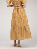 Beau & Ro Skirt The Abby Skirt | Gold Dupioni