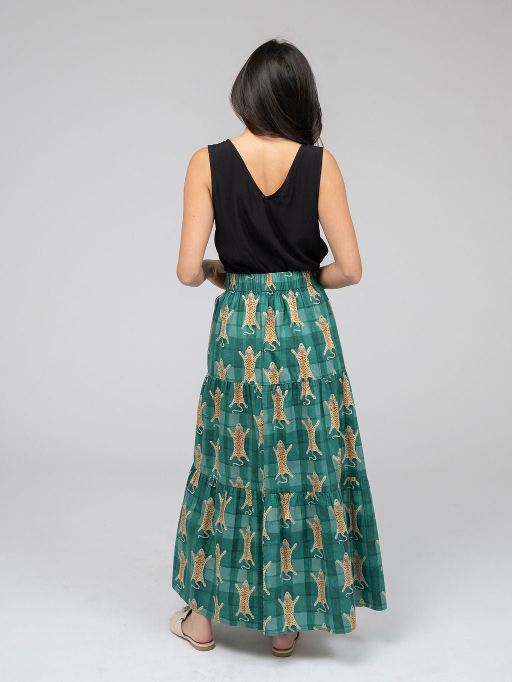 Beau & Ro Skirt The Abby Skirt | Green Cheetah