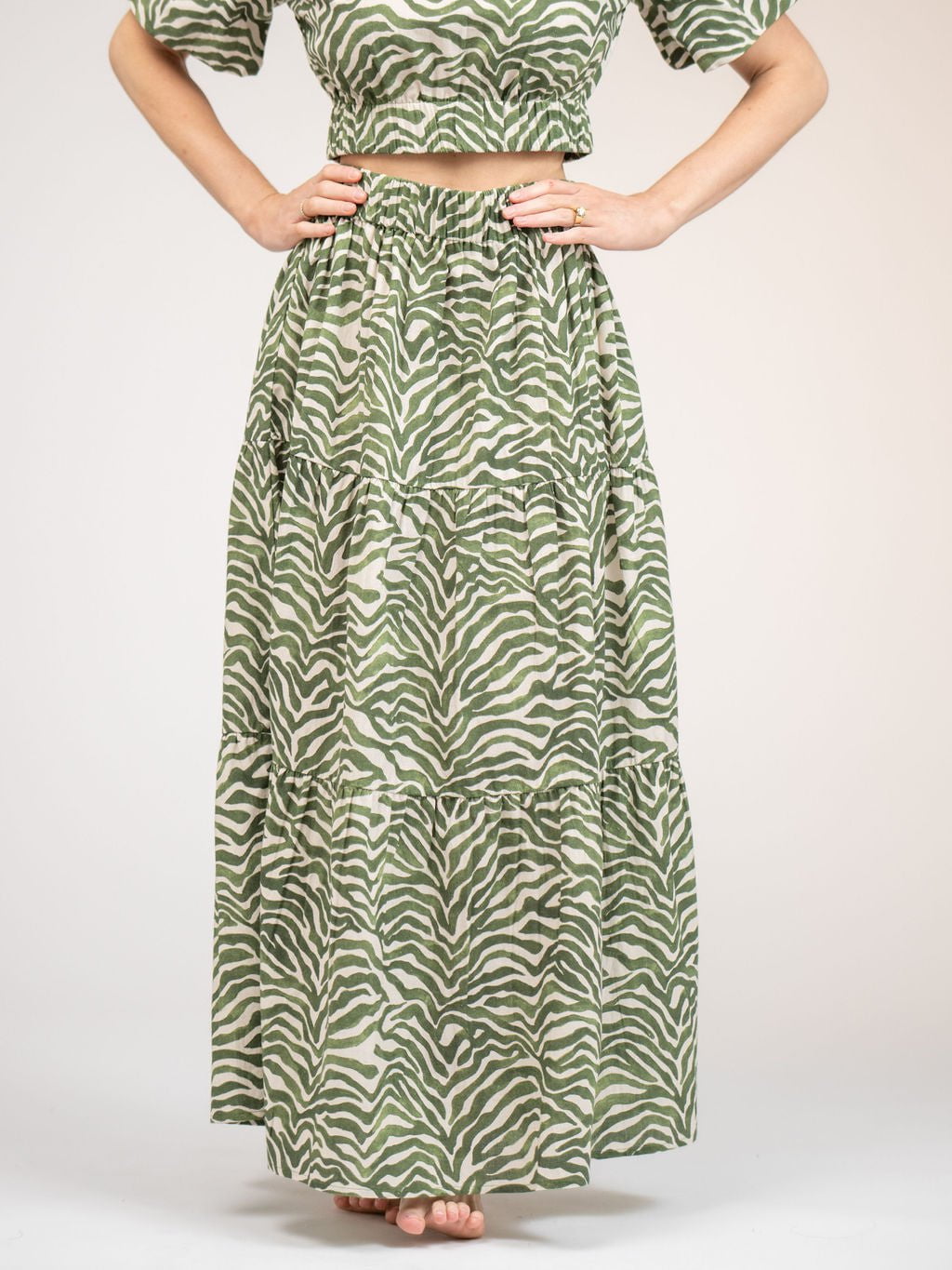 Beau & Ro Skirt The Abby Skirt | Green Zebra