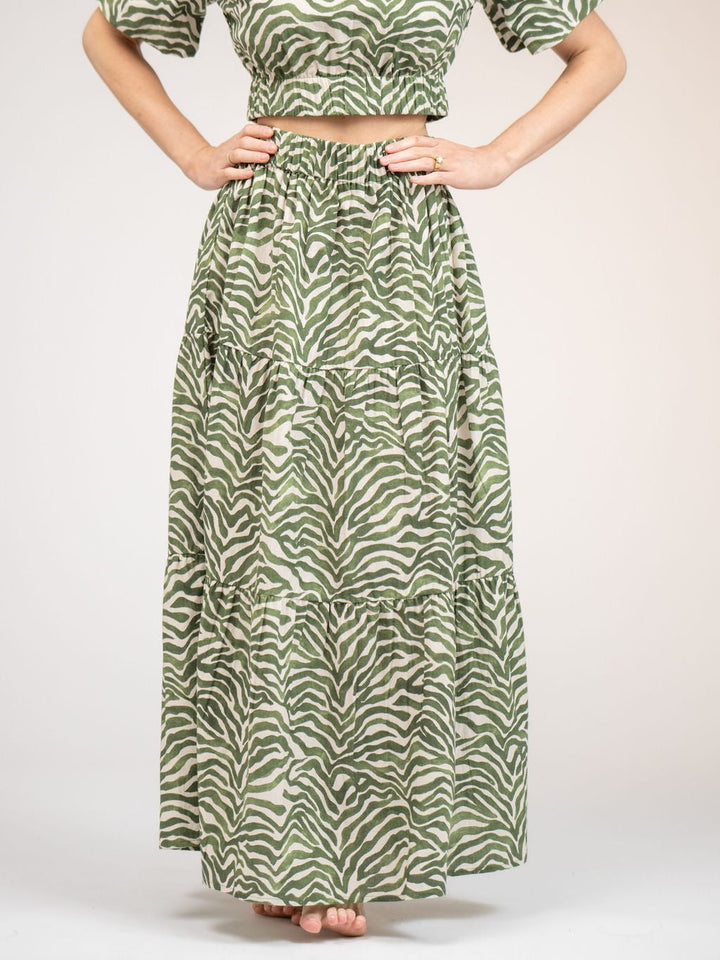 Beau & Ro Skirt The Abby Skirt | Green Zebra