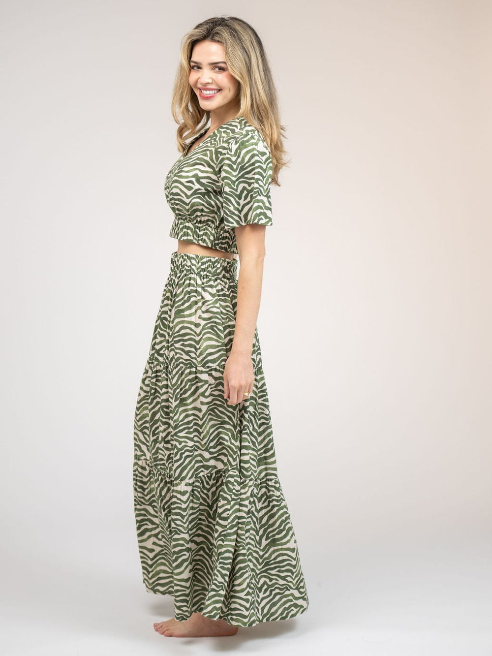 Beau & Ro Skirt The Abby Skirt | Green Zebra