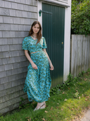 Beau & Ro Skirt The Abby Skirt in Blue Wiley Floral