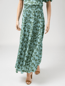 Beau & Ro Skirt The Abby Skirt in Blue Wiley Floral