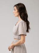 Beau & Ro Skirt The Abby Skirt in Brown Stripe