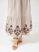 Beau & Ro Skirt The Abby Skirt in Brown Stripe