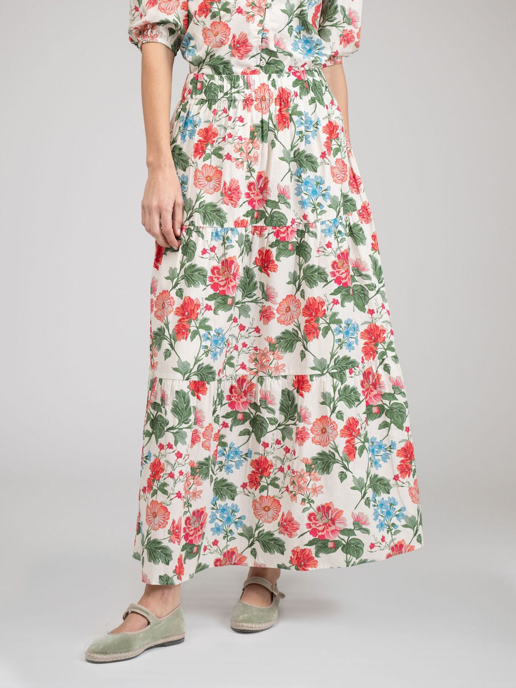 Beau & Ro Skirt The Abby Skirt | Ivory Fancy Flower