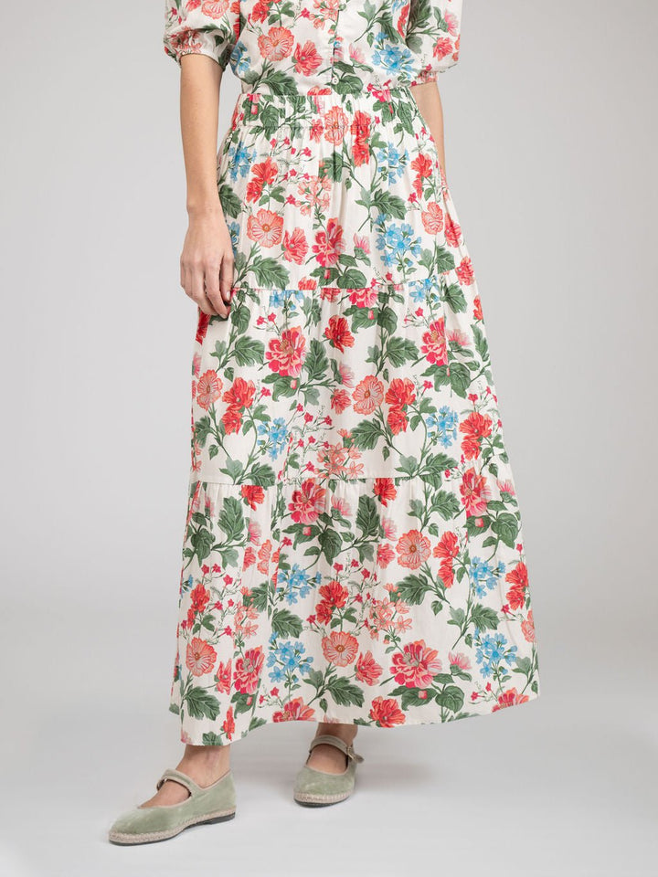Beau & Ro Skirt The Abby Skirt | Ivory Fancy Flower