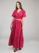 Beau & Ro Skirt The Abby Skirt | Maroon Cosmo