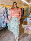 Beau & Ro Skirt Small SAMPLE | The Abby Skirt | Nantucket Print | Small