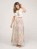 Beau & Ro Skirt The Abby Skirt | Pink Folk Flower